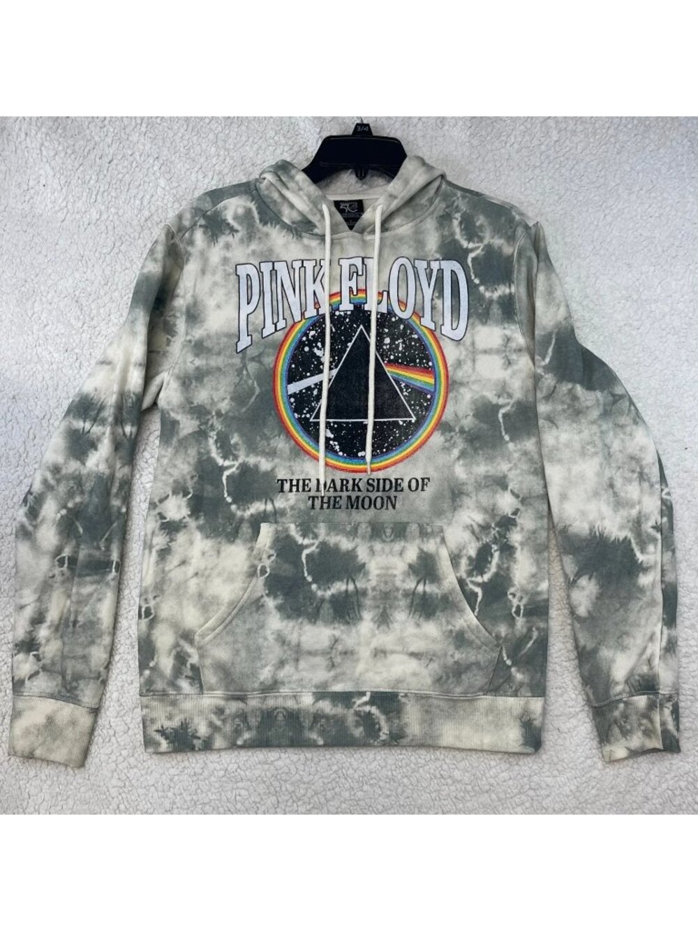 Pink Floyd Dark Side of the Moon Tie Dye Pullover Hoodie Size Small